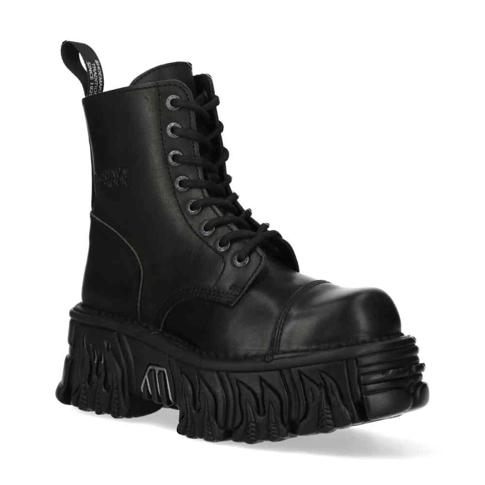 New Rock - M-MILI083C-S63 Bottes lacées - Noir